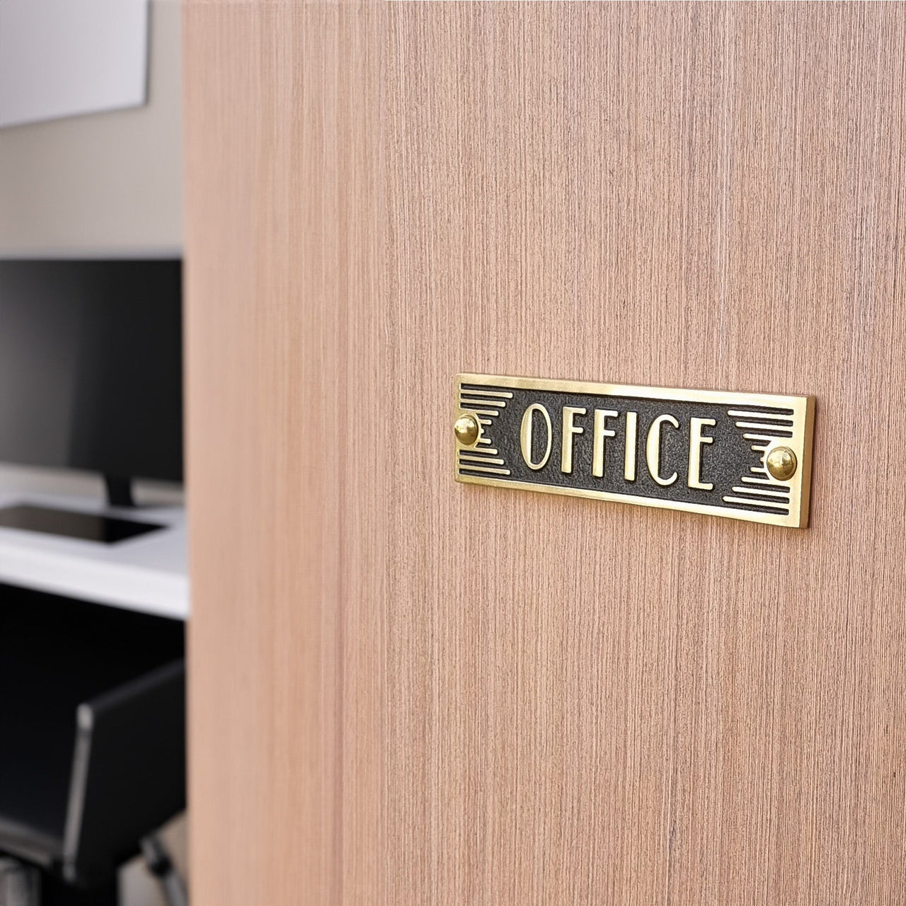 Art Deco 'Office' Sign - The Metal Foundry