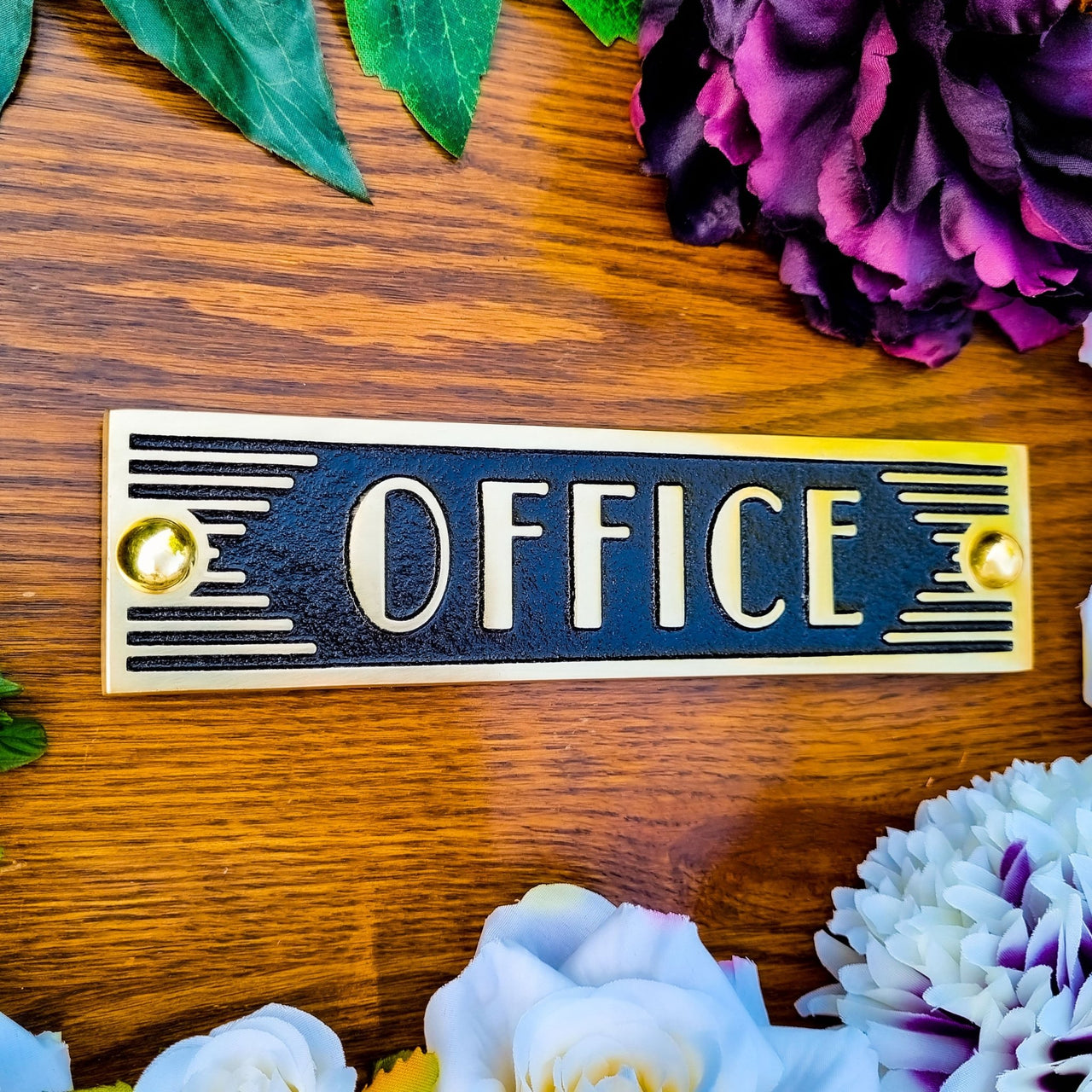 Art Deco 'Office' Sign - The Metal Foundry