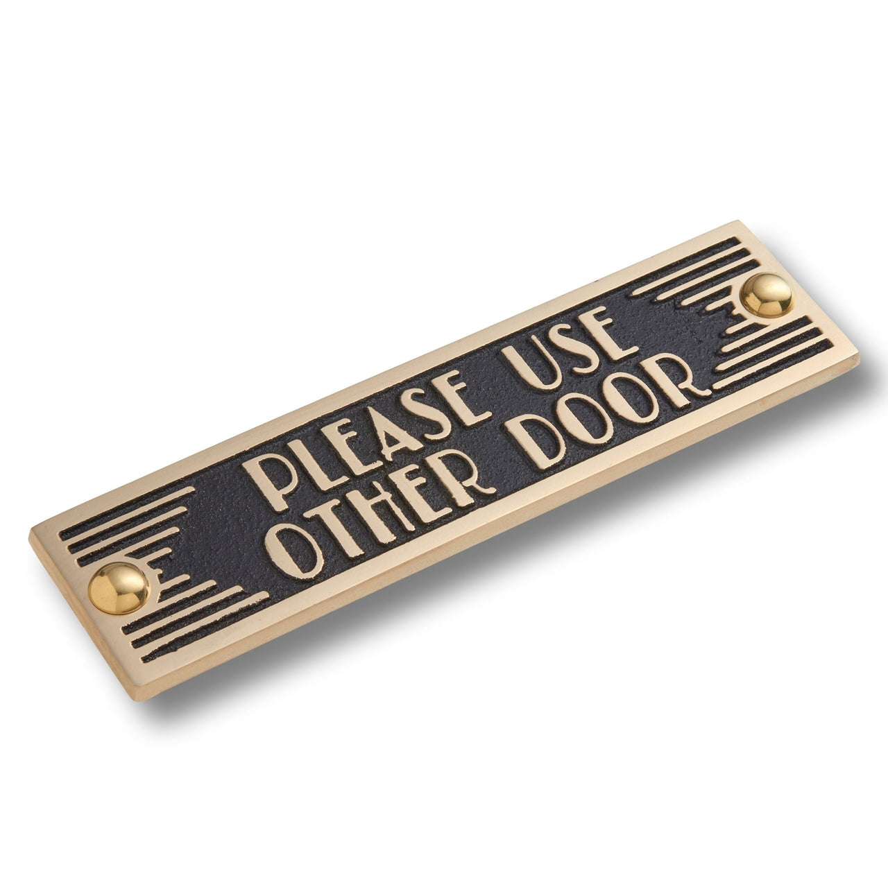 Art Deco 'Please use Other Door' Sign - The Metal Foundry