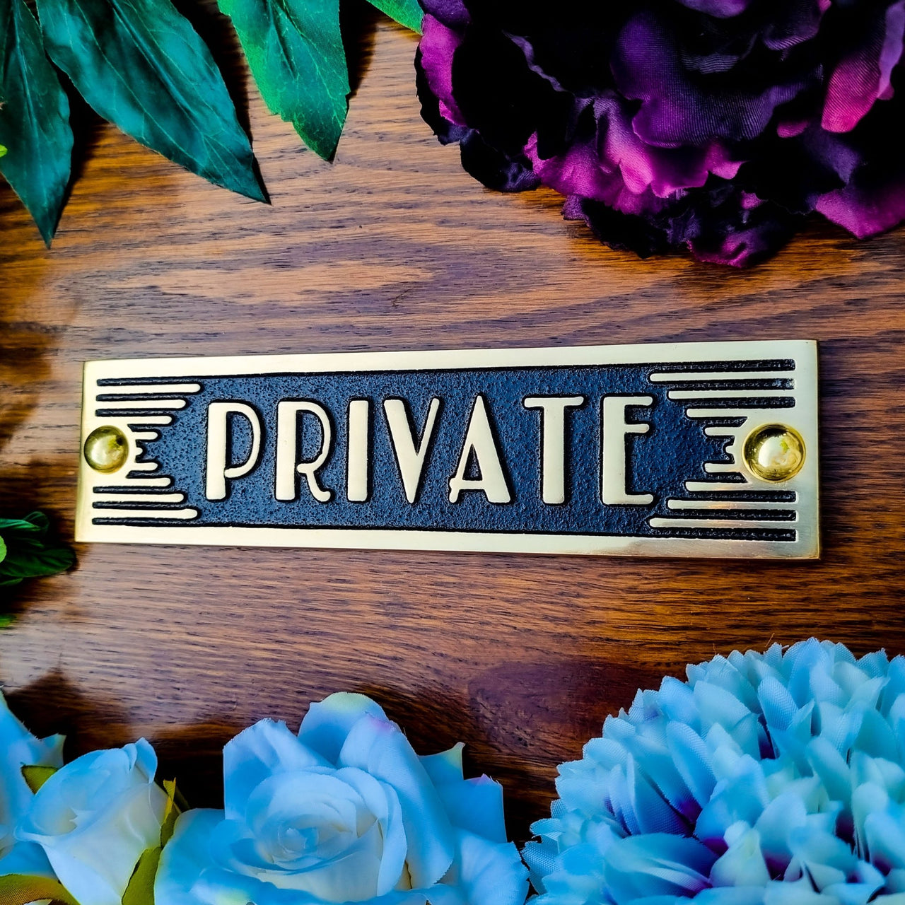Art Deco 'Private' Door Sign - The Metal Foundry