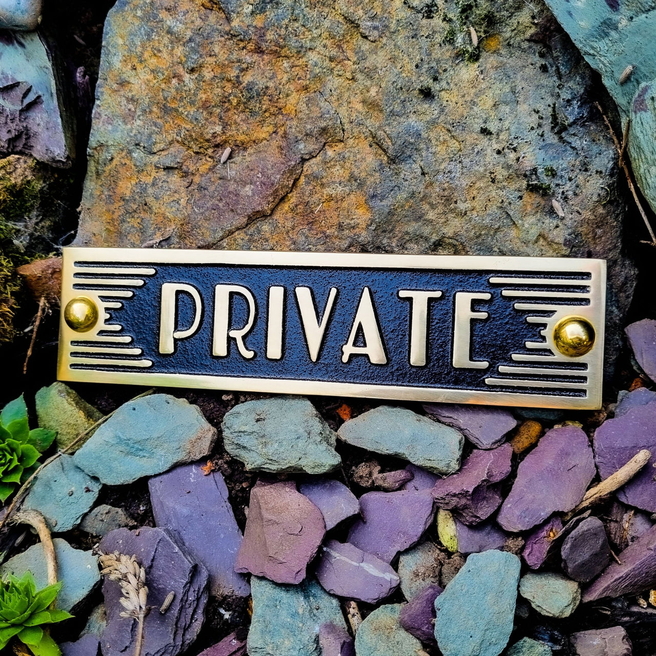 Art Deco 'Private' Door Sign - The Metal Foundry