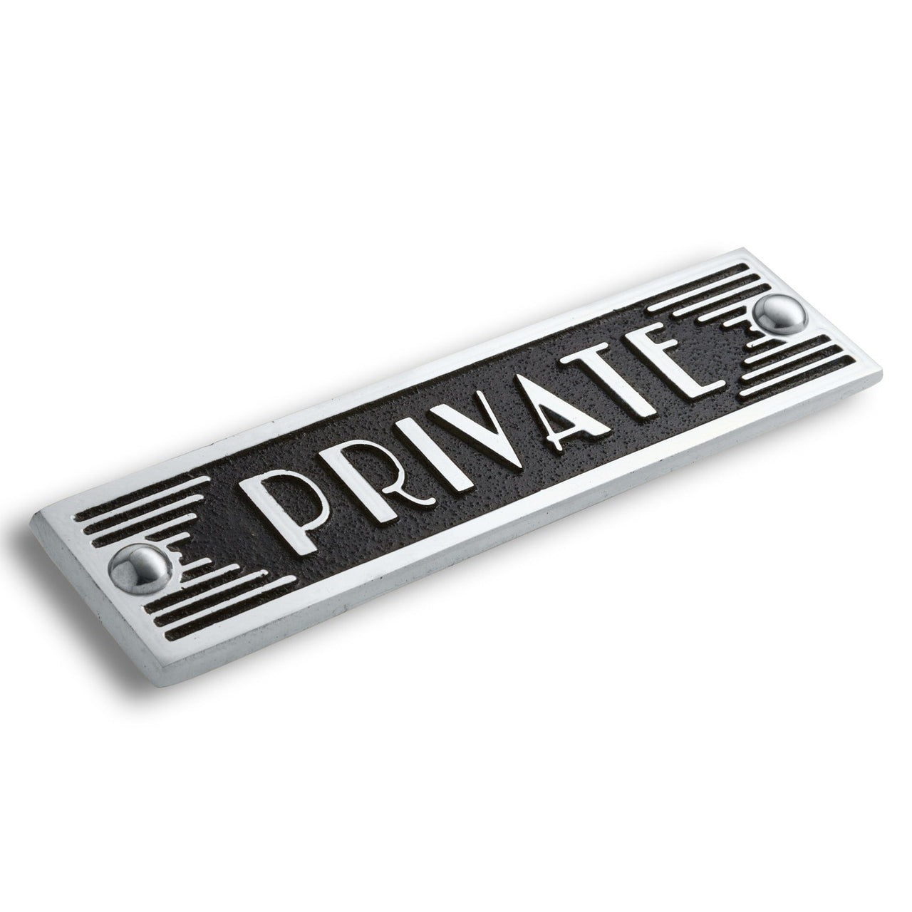 Art Deco 'Private' Door Sign - The Metal Foundry
