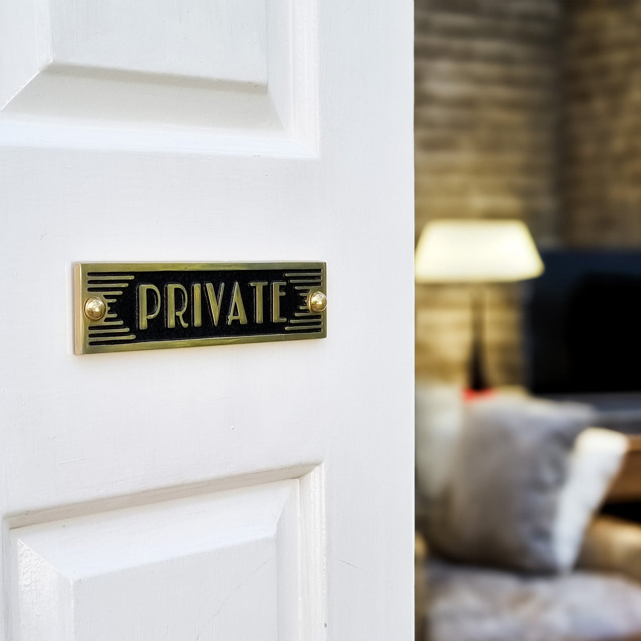 Art Deco 'Private' Door Sign - The Metal Foundry