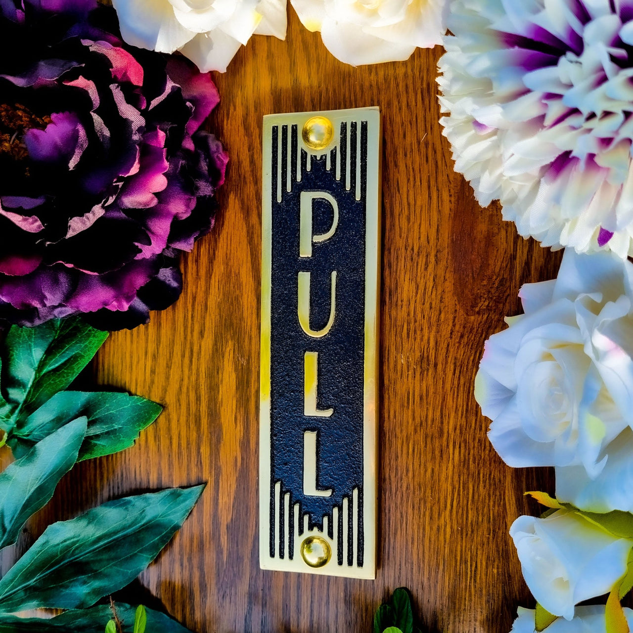Art Deco 'Pull' Door Sign - The Metal Foundry