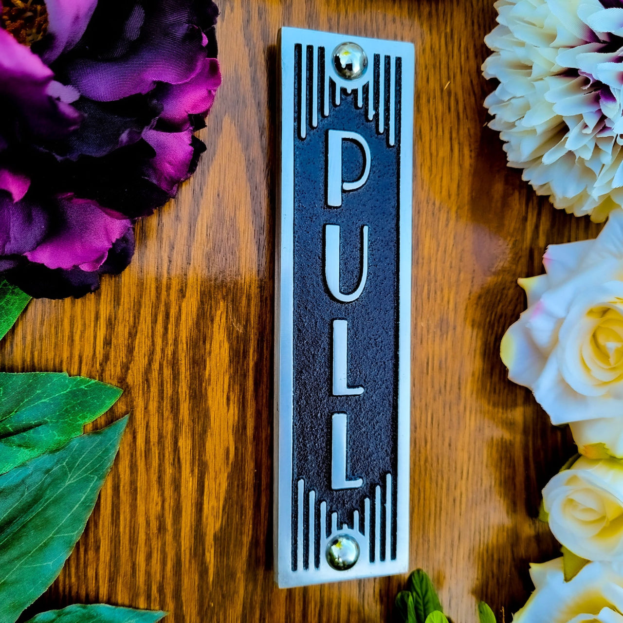 Art Deco 'Pull' Door Sign - The Metal Foundry