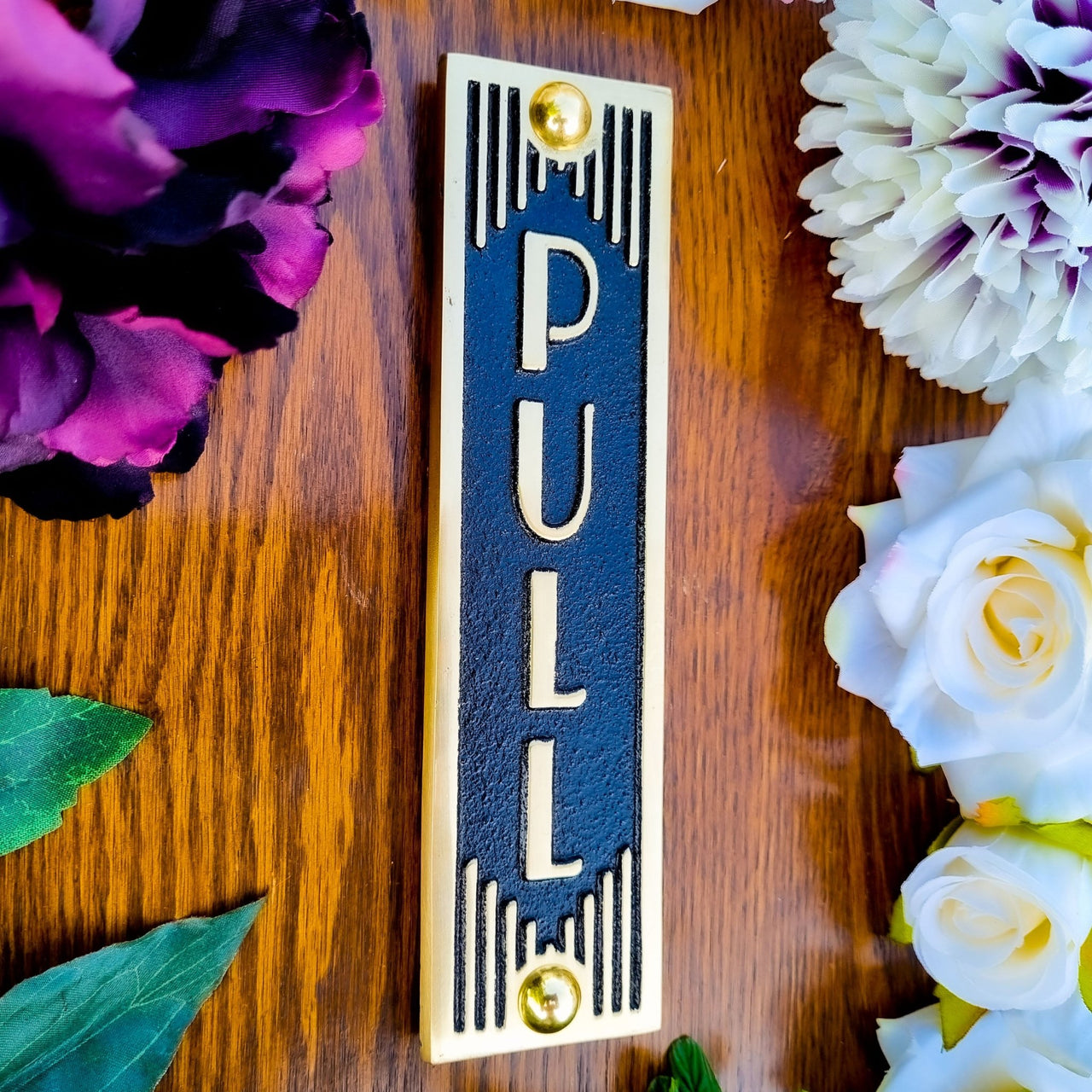 Art Deco 'Pull' Door Sign - The Metal Foundry
