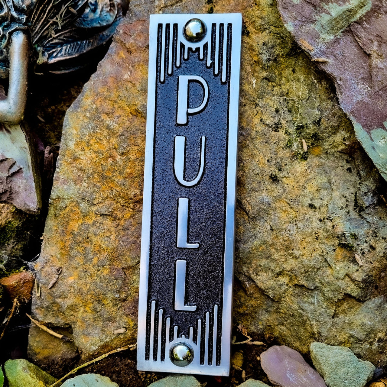 Art Deco 'Pull' Door Sign - The Metal Foundry