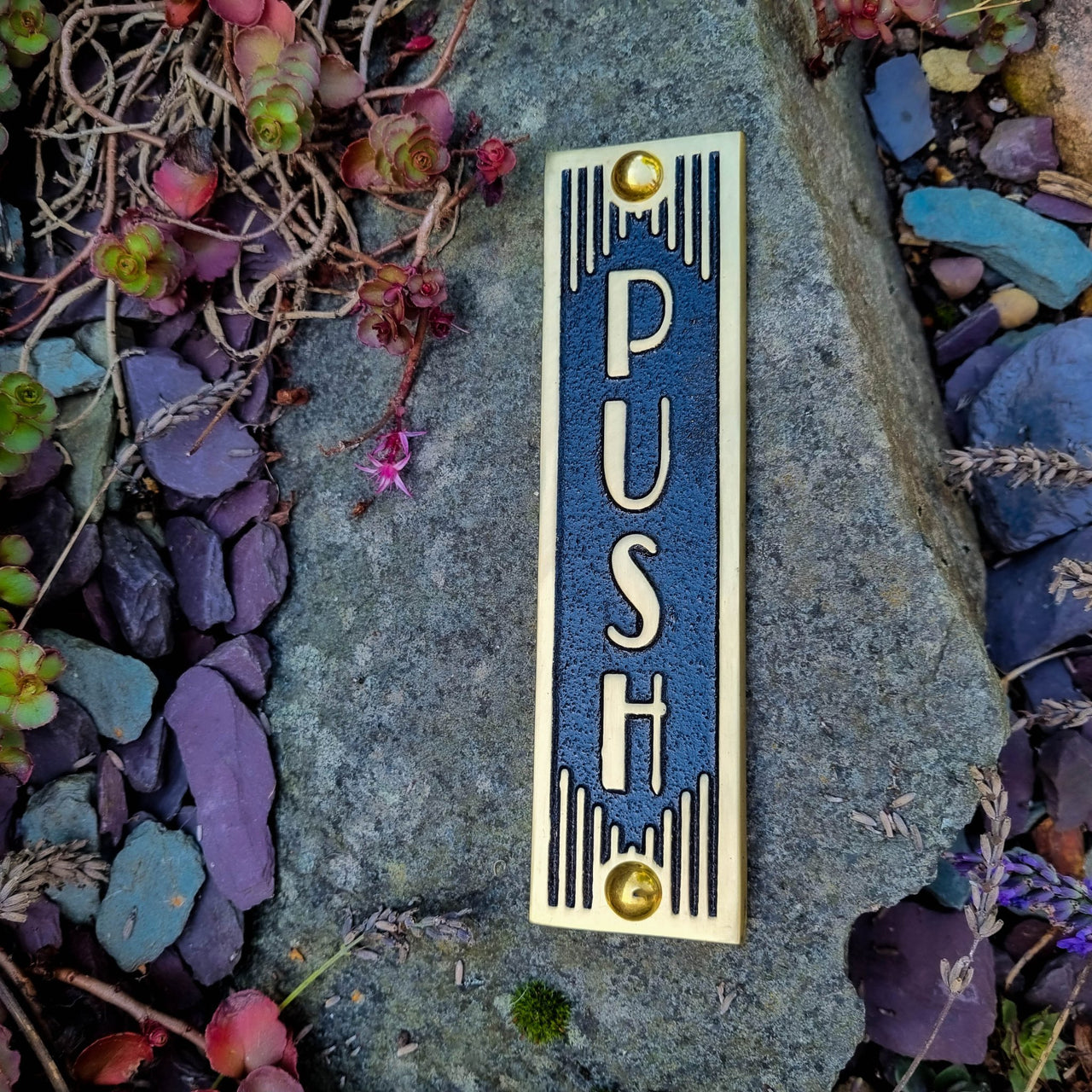 Art Deco 'Push' Door Sign - The Metal Foundry