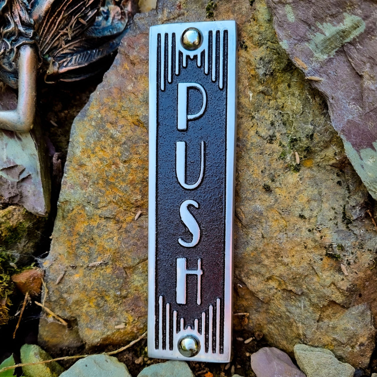 Art Deco 'Push' Door Sign - The Metal Foundry