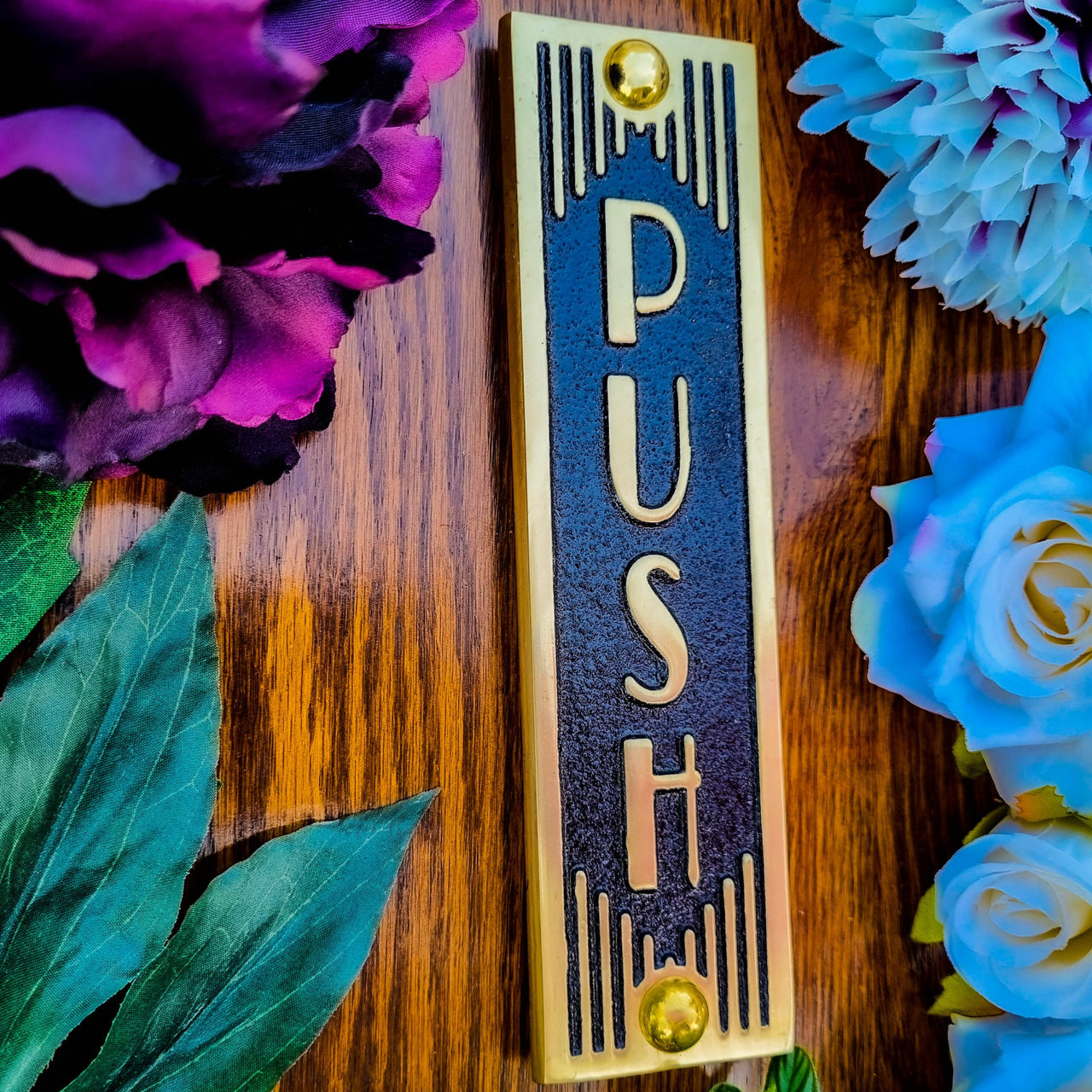 Art Deco 'Push' Door Sign - The Metal Foundry