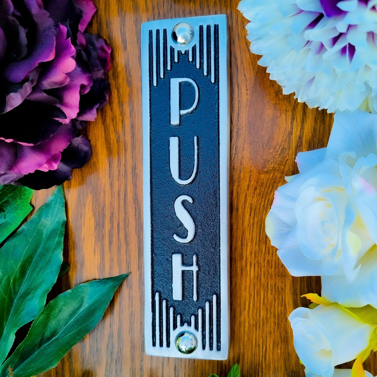 Art Deco 'Push' Door Sign - The Metal Foundry