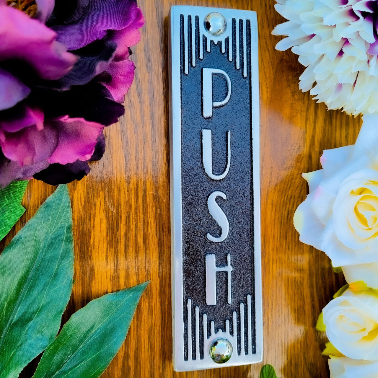 Art Deco 'Push' Door Sign - The Metal Foundry