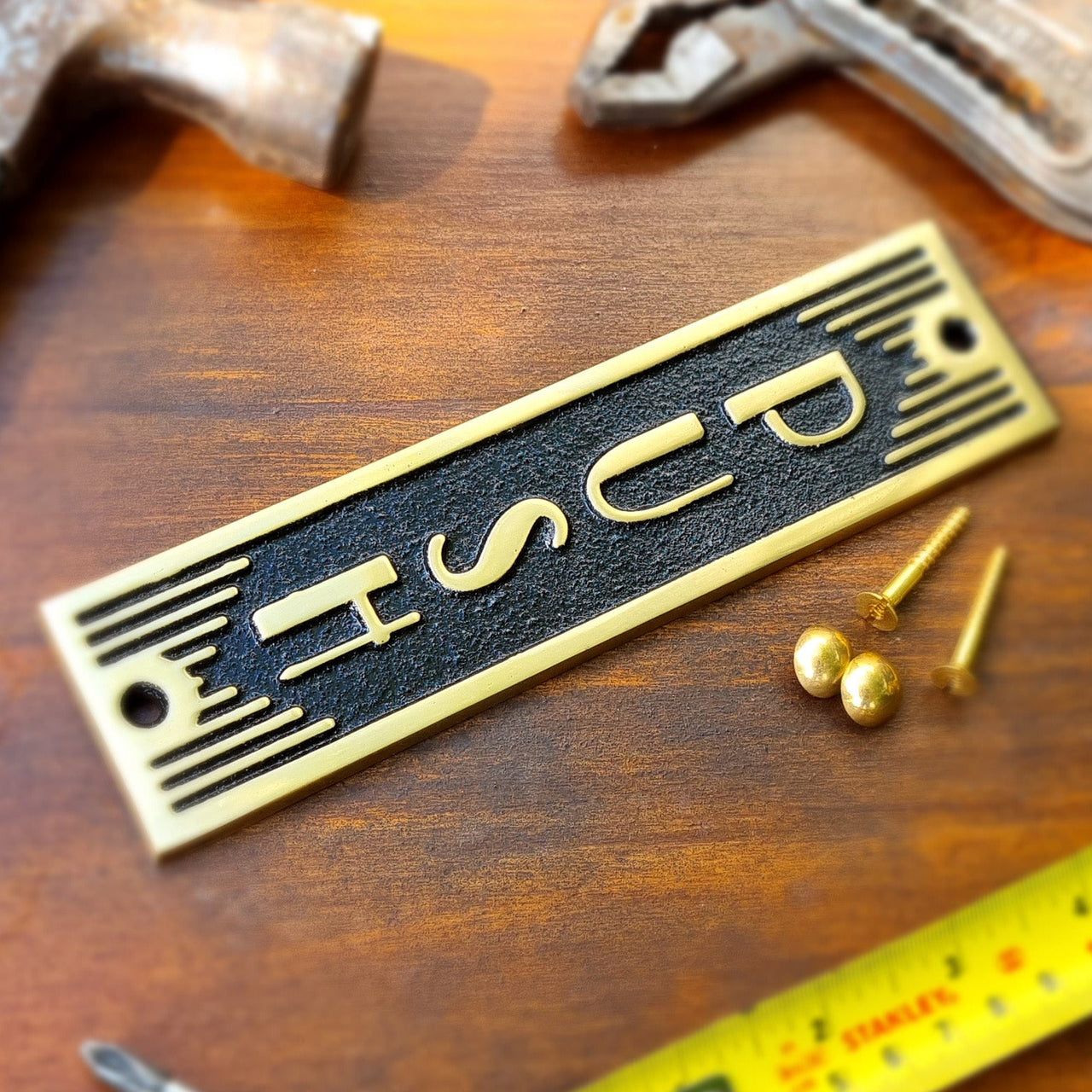 Art Deco 'Push' Door Sign - The Metal Foundry