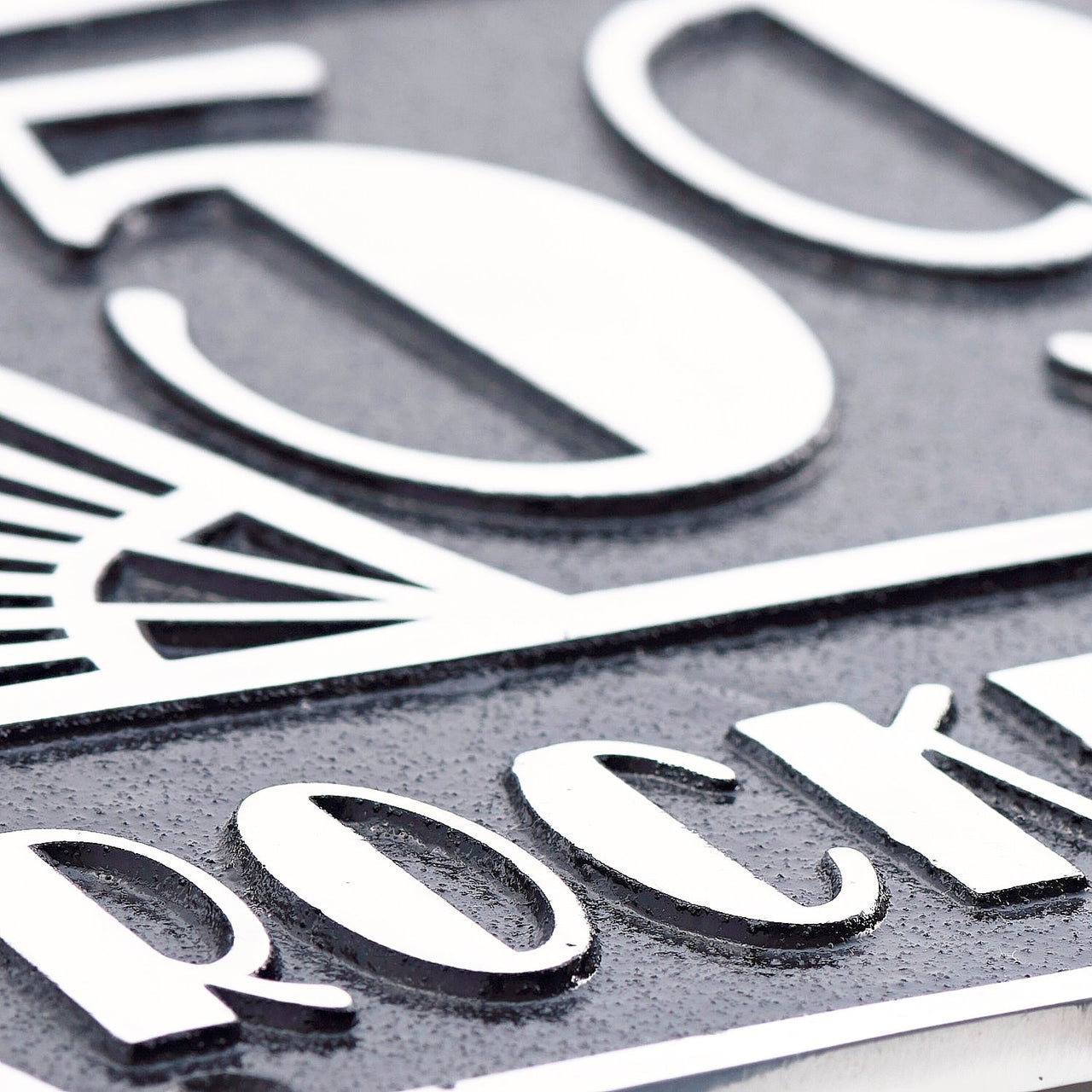 Art Deco Rockefeller Style House Number Sign - The Metal Foundry