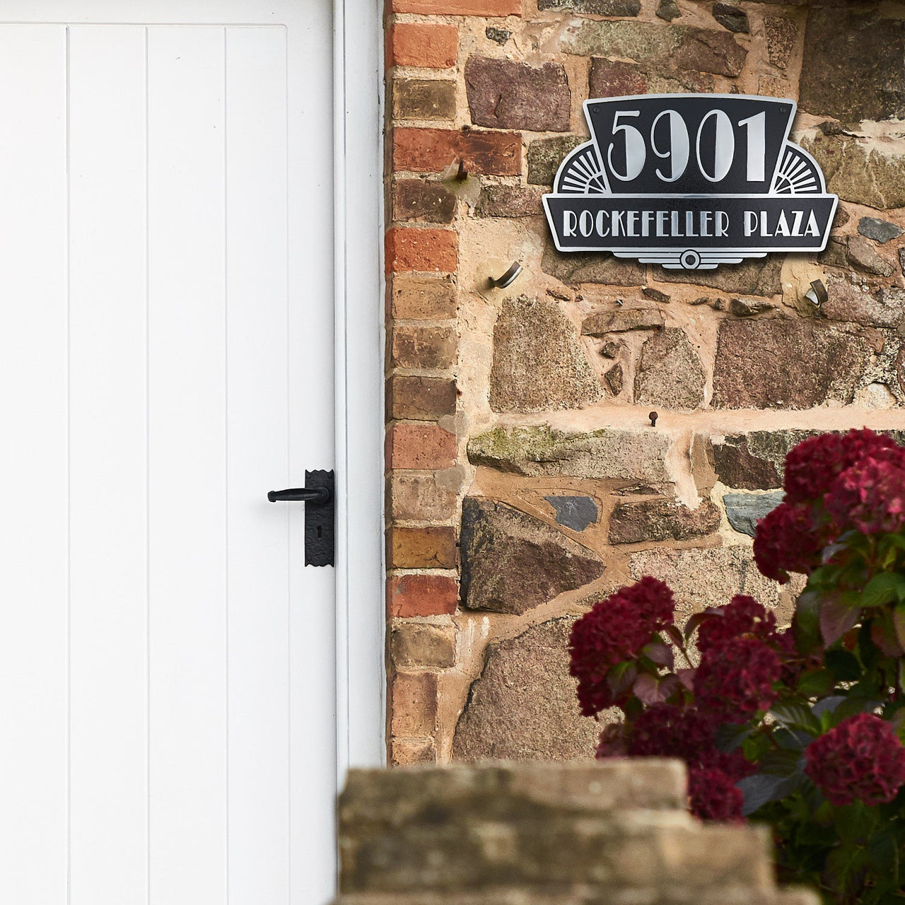 Art Deco Rockefeller Style House Number Sign - The Metal Foundry