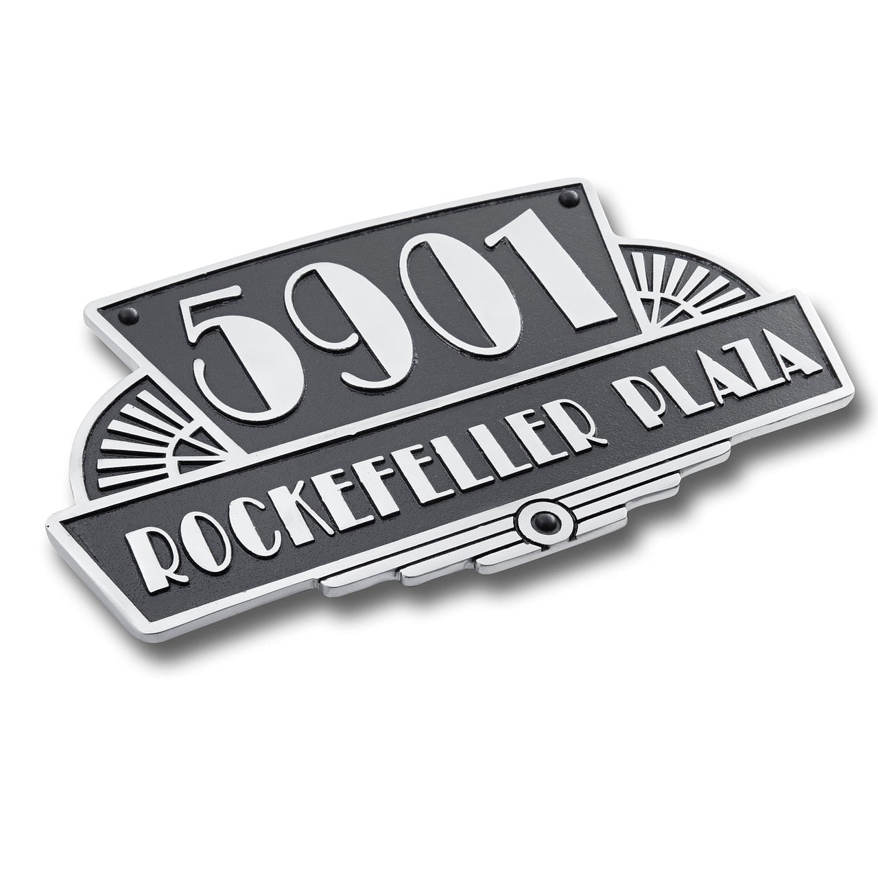 Art Deco Rockefeller Style House Number Sign - The Metal Foundry