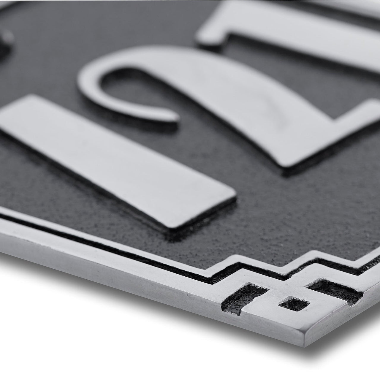 Art Deco Square Style House Number Sign - The Metal Foundry