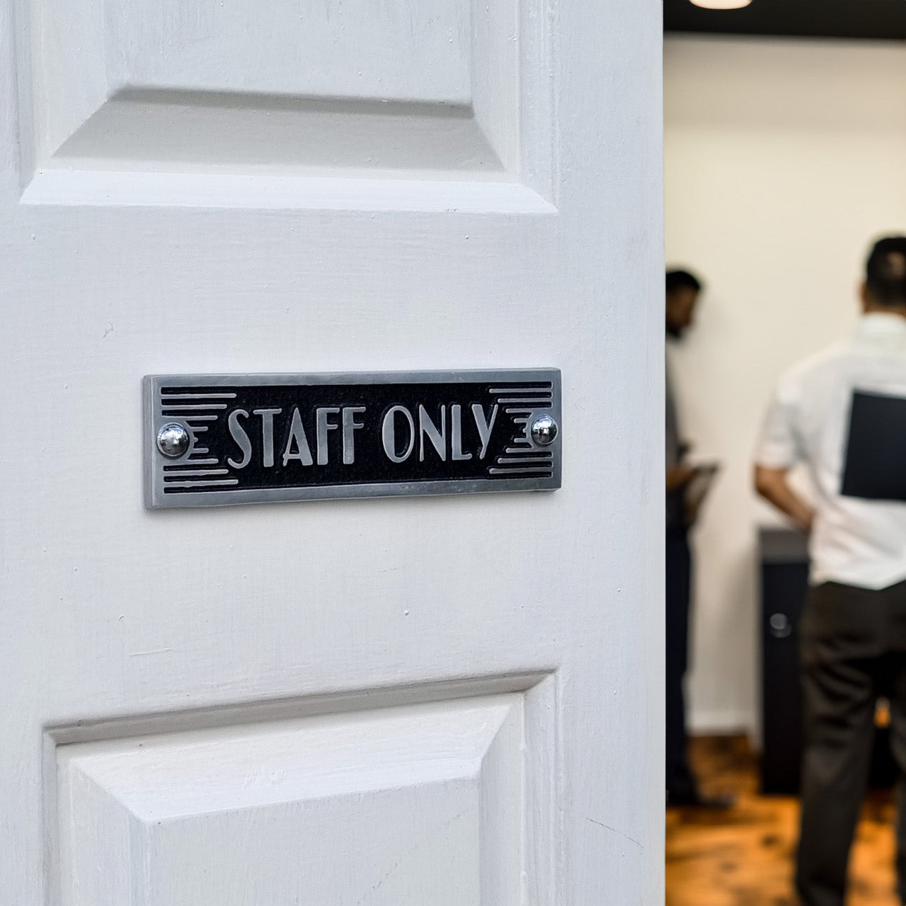 Art Deco 'Staff Only' Sign - The Metal Foundry