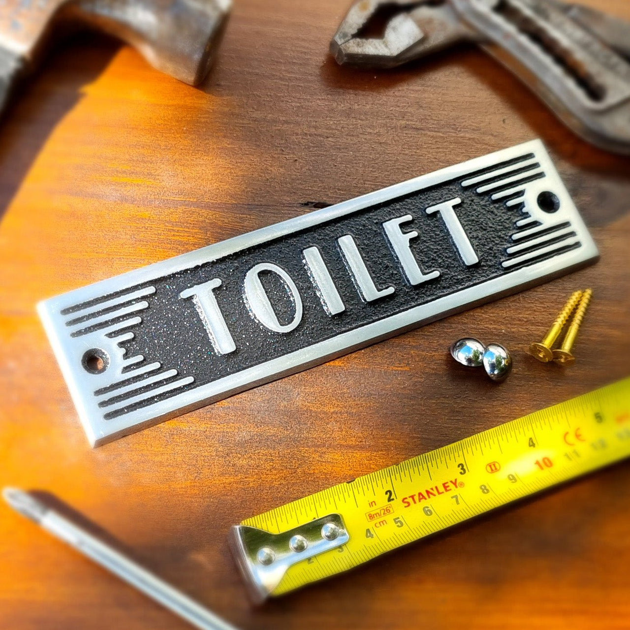 Art Deco 'Toilet' Sign - The Metal Foundry