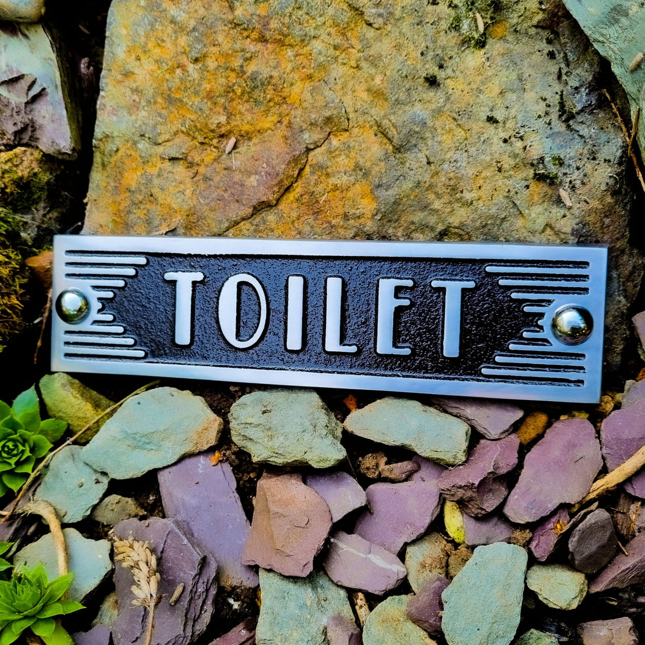Art Deco 'Toilet' Sign - The Metal Foundry