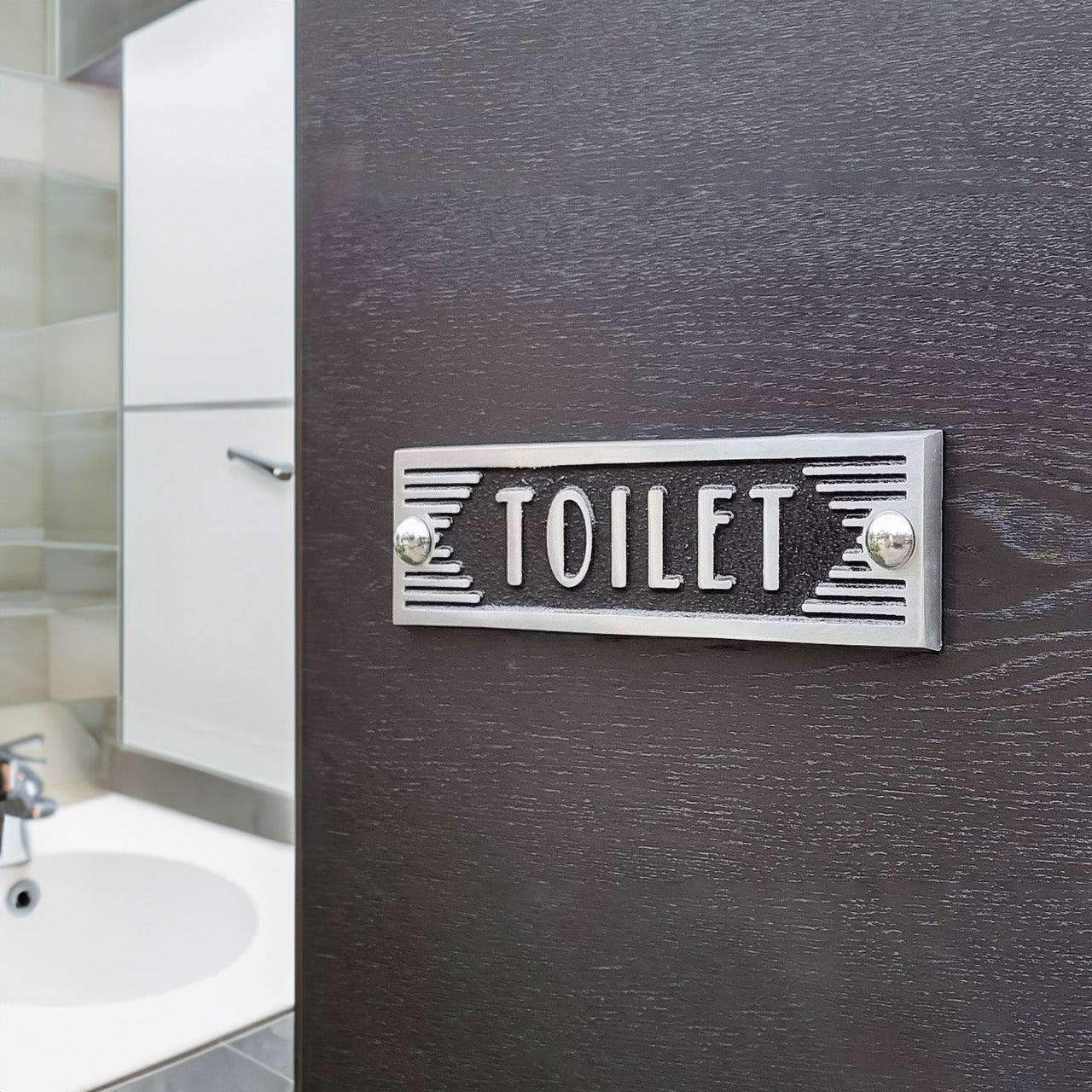 Art Deco 'Toilet' Sign - The Metal Foundry