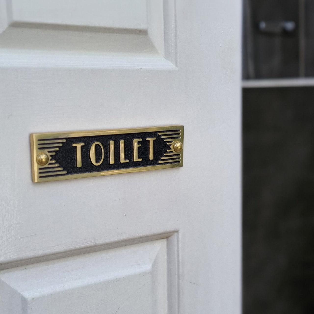 Art Deco 'Toilet' Sign - The Metal Foundry
