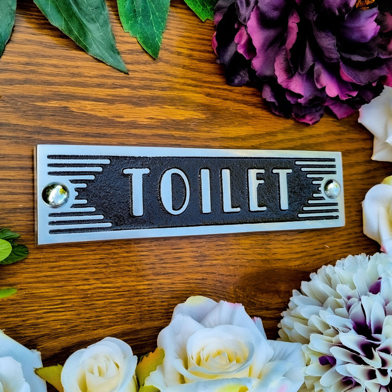 Art Deco 'Toilet' Sign - The Metal Foundry