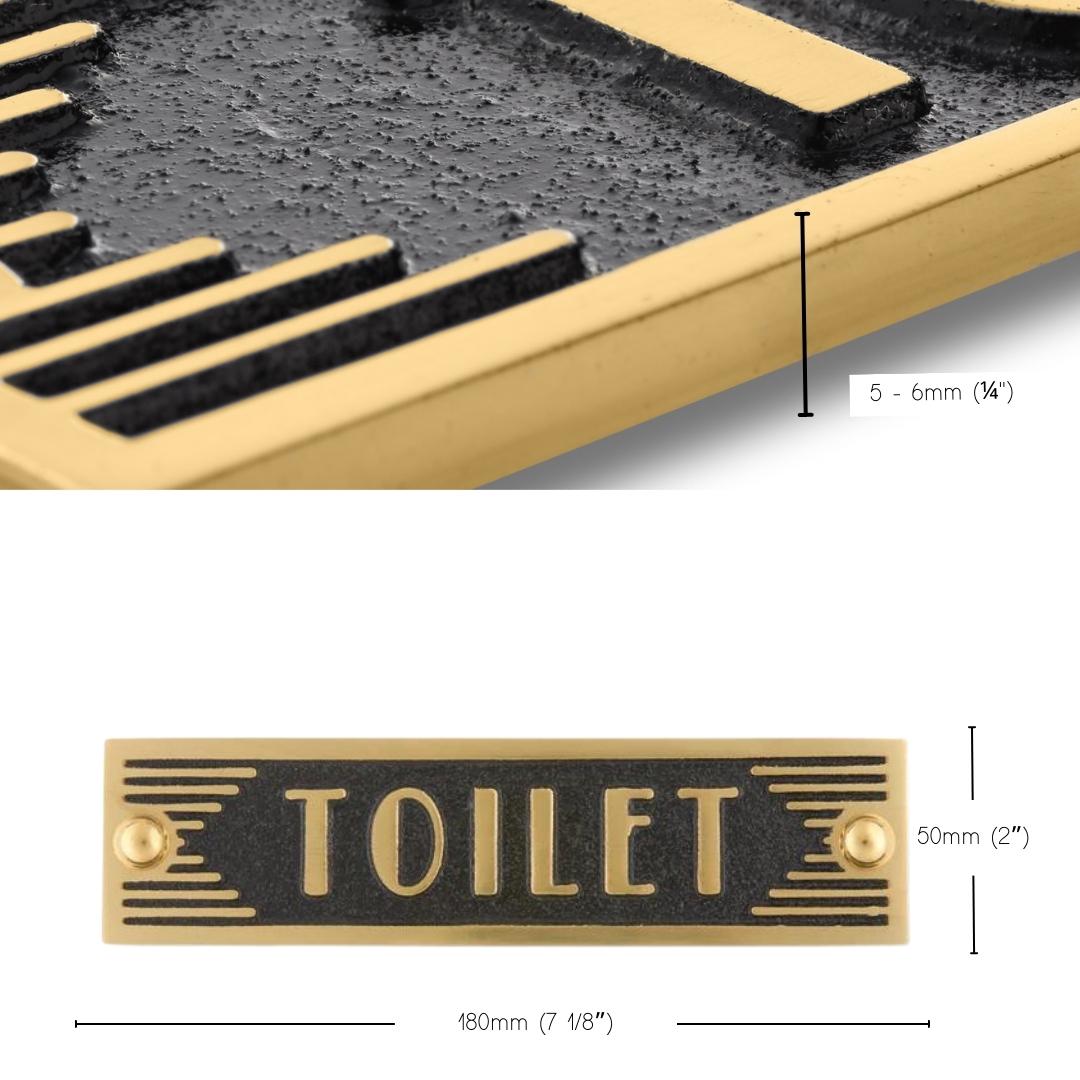 Art Deco 'Toilet' Sign - The Metal Foundry