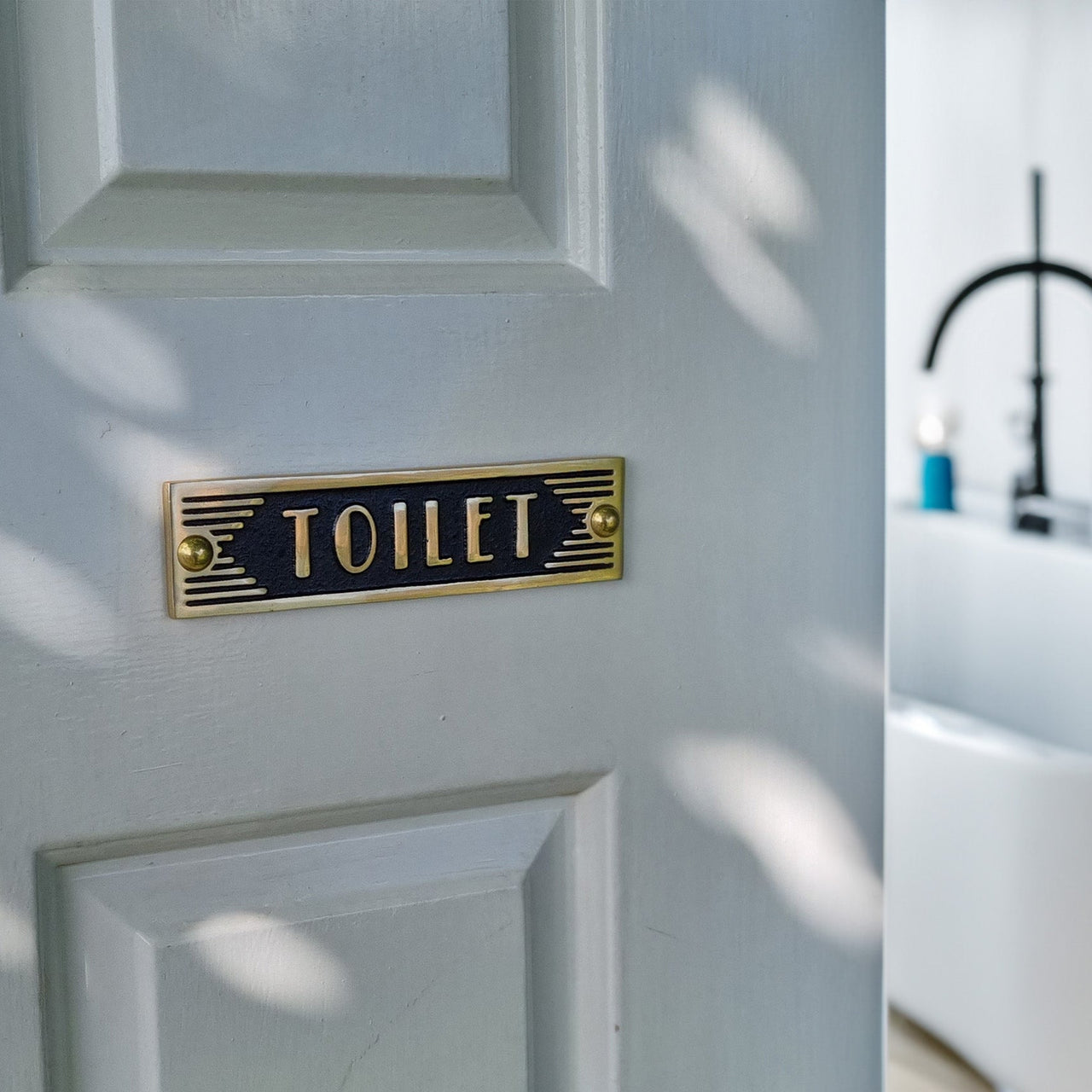 Art Deco 'Toilet' Sign - The Metal Foundry