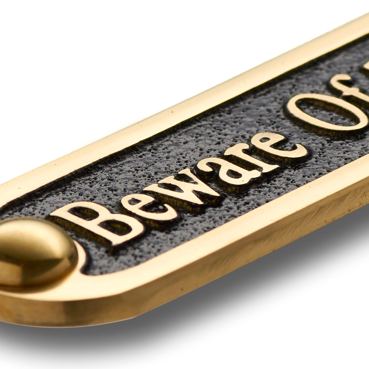 'Beware Of The Dog' Door Sign - The Metal Foundry