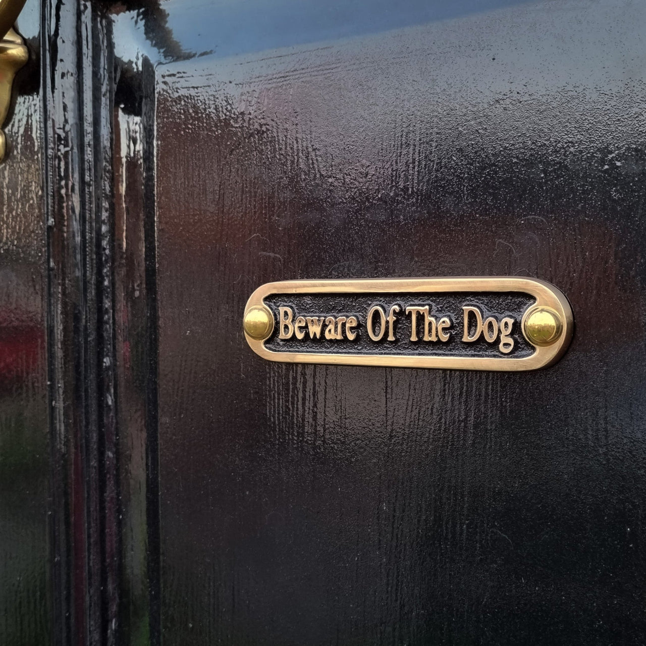 'Beware Of The Dog' Door Sign - The Metal Foundry