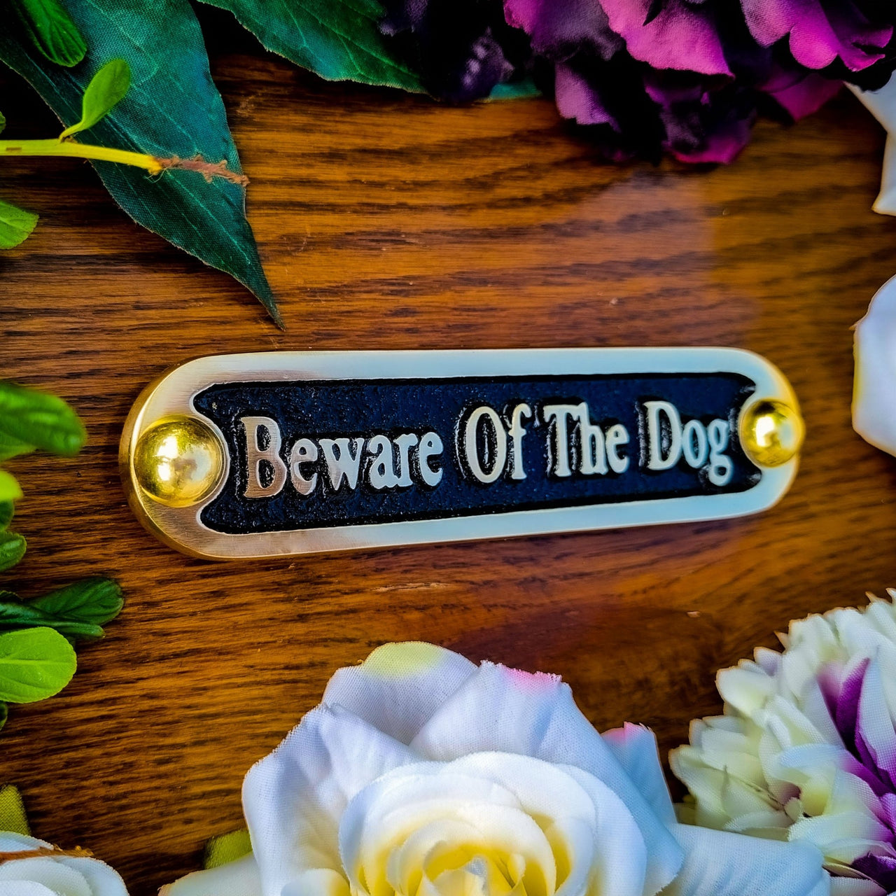 'Beware Of The Dog' Door Sign - The Metal Foundry