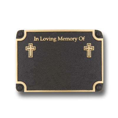 Cross Personalised Memorial Plaque - The Metal Foundry