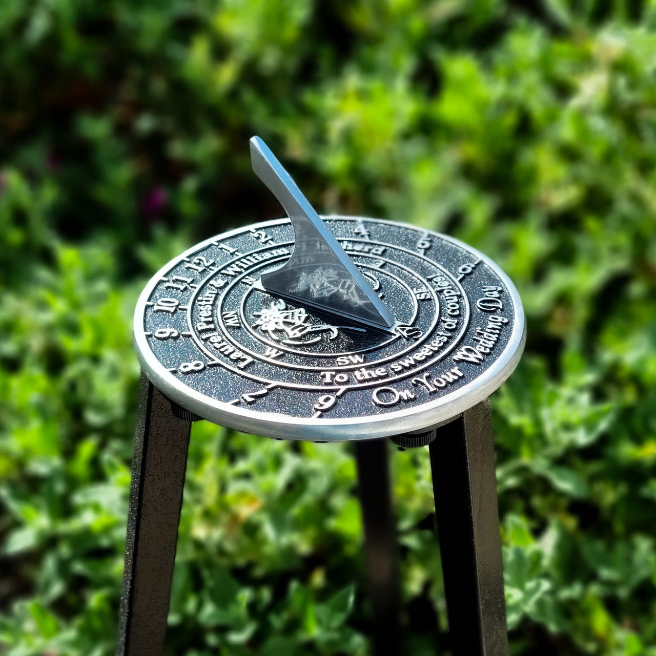Custom Wedding Sundial - The Metal Foundry