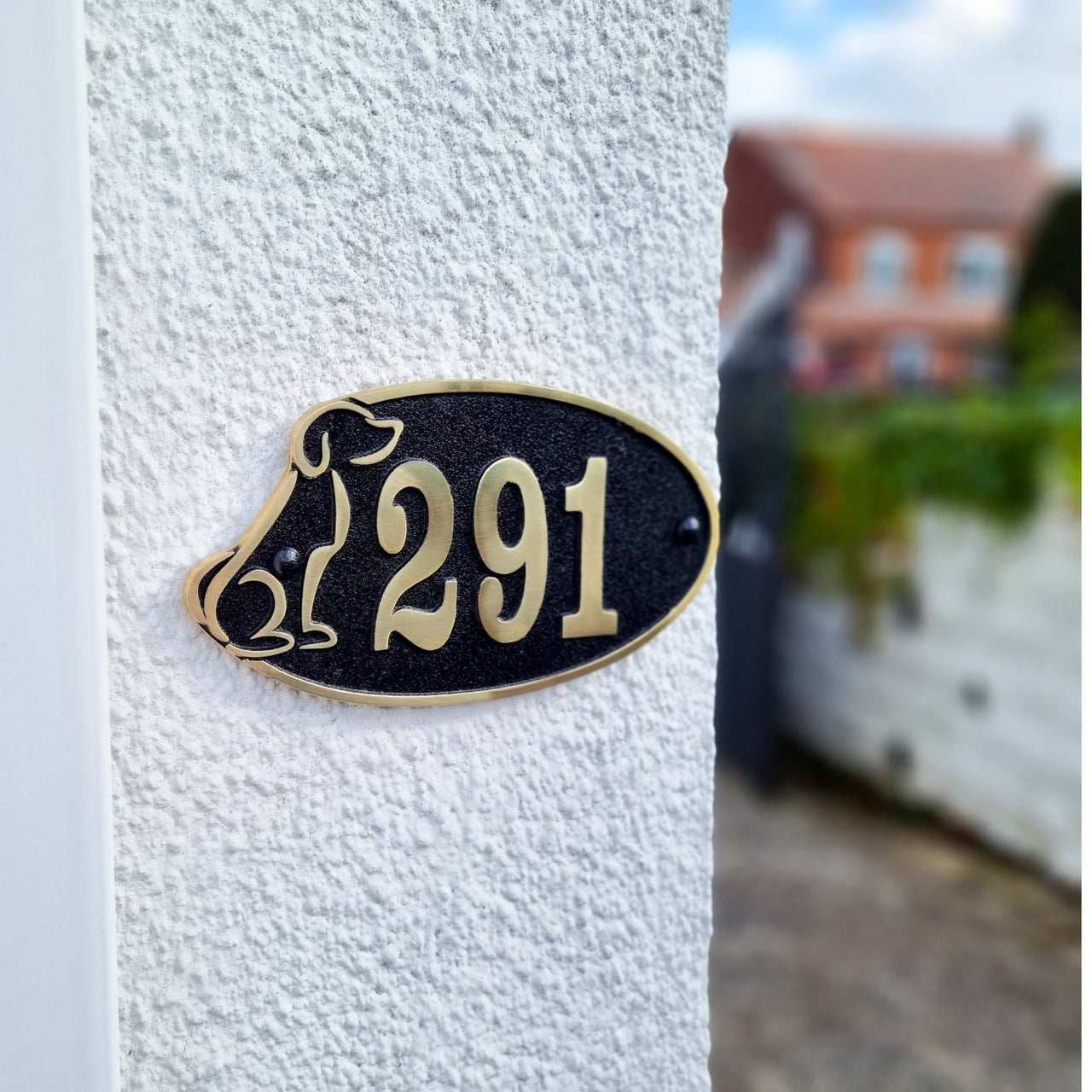 Dog Lovers House Number Sign - The Metal Foundry