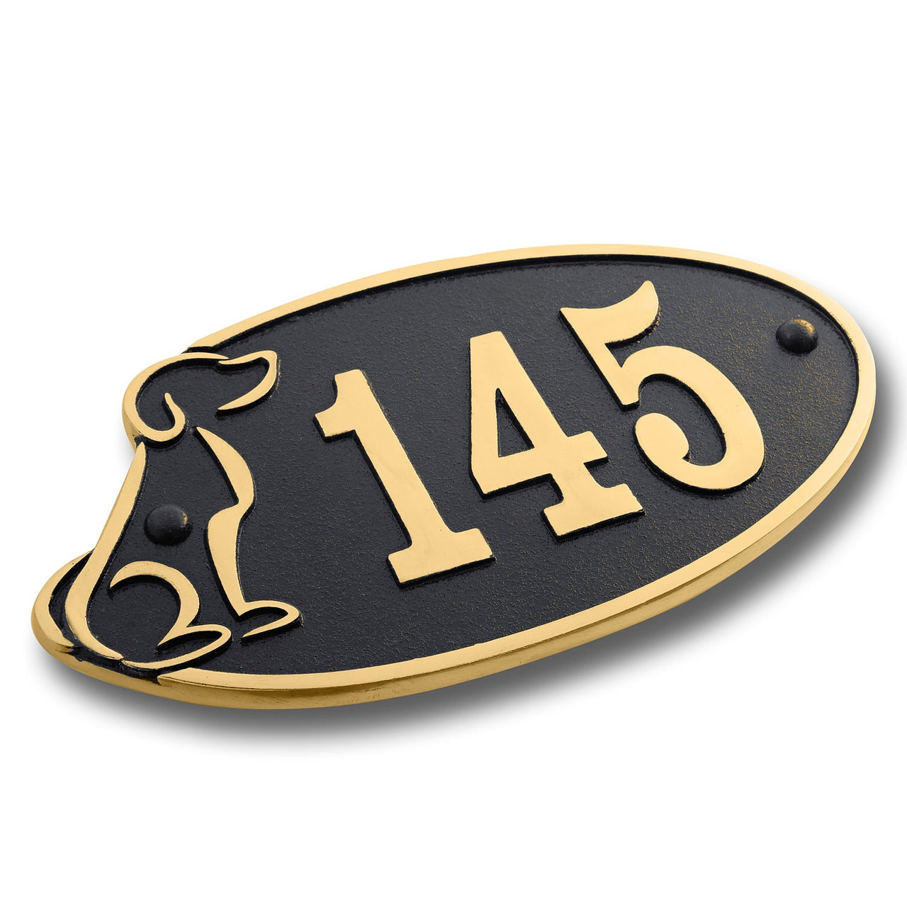 Dog Lovers House Number Sign - The Metal Foundry