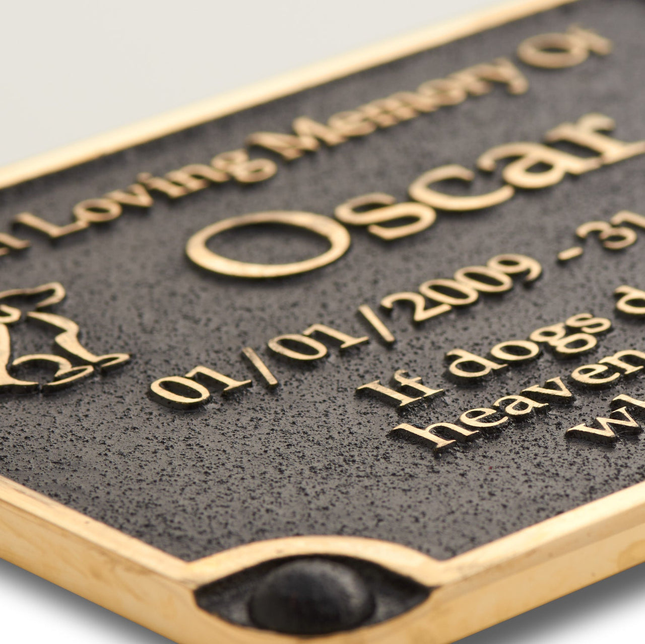 Dog Personalised Memorial Plaque - The Metal Foundry
