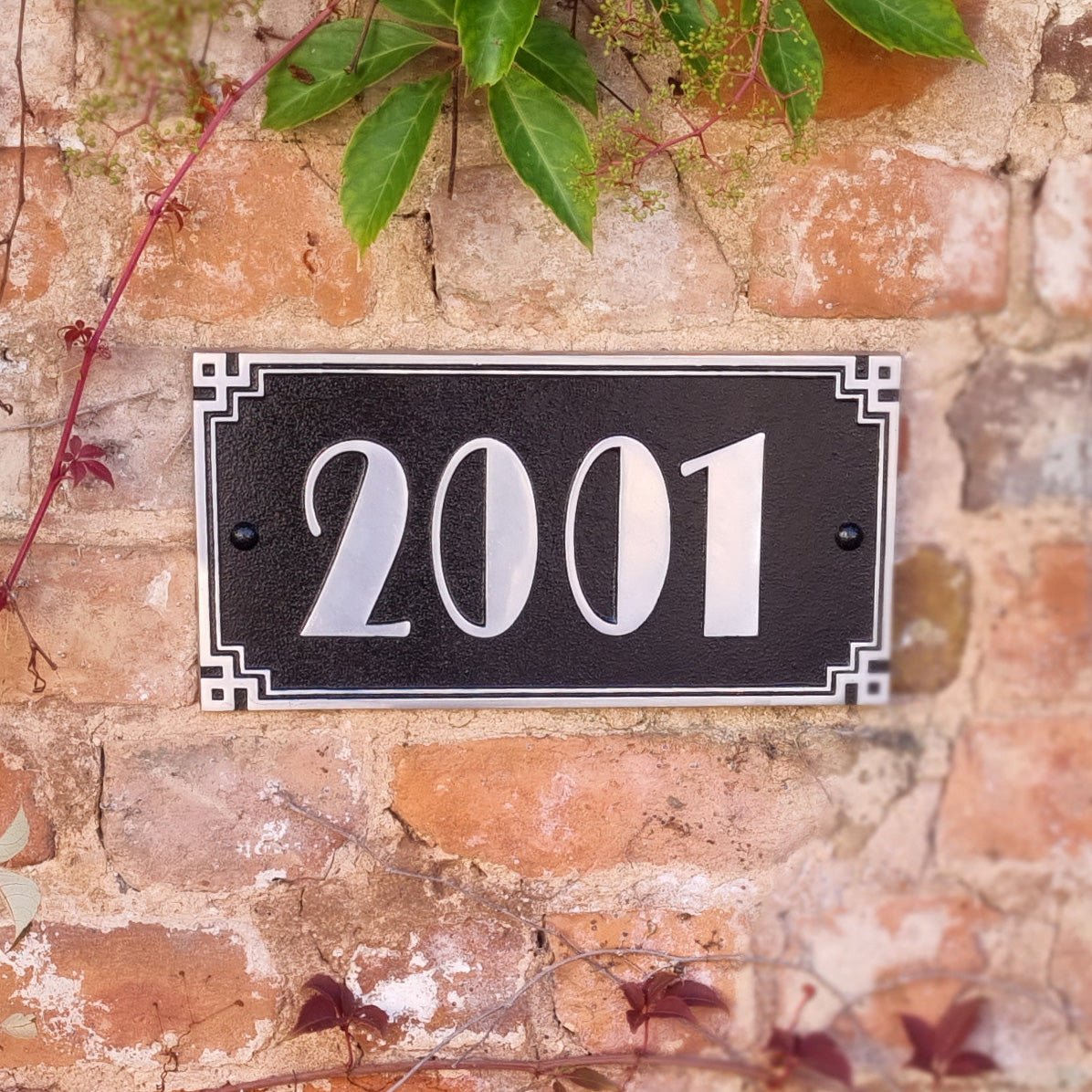 Large Cubic Art Deco House Number Sign - The Metal Foundry