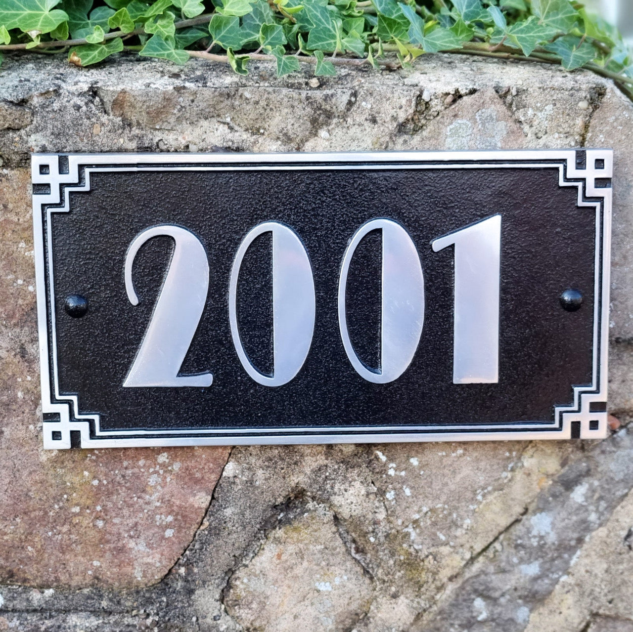 Large Cubic Art Deco House Number Sign - The Metal Foundry