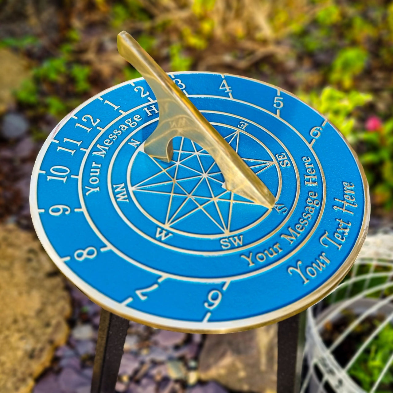 Large Custom Sundial With Star Image - The Metal Foundry