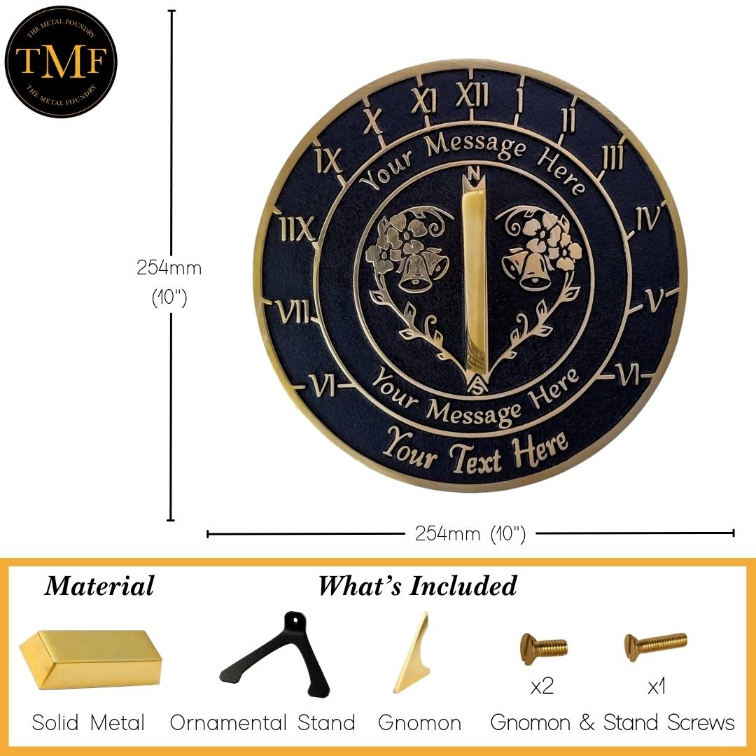 Large Custom Wedding Sundial - The Metal Foundry