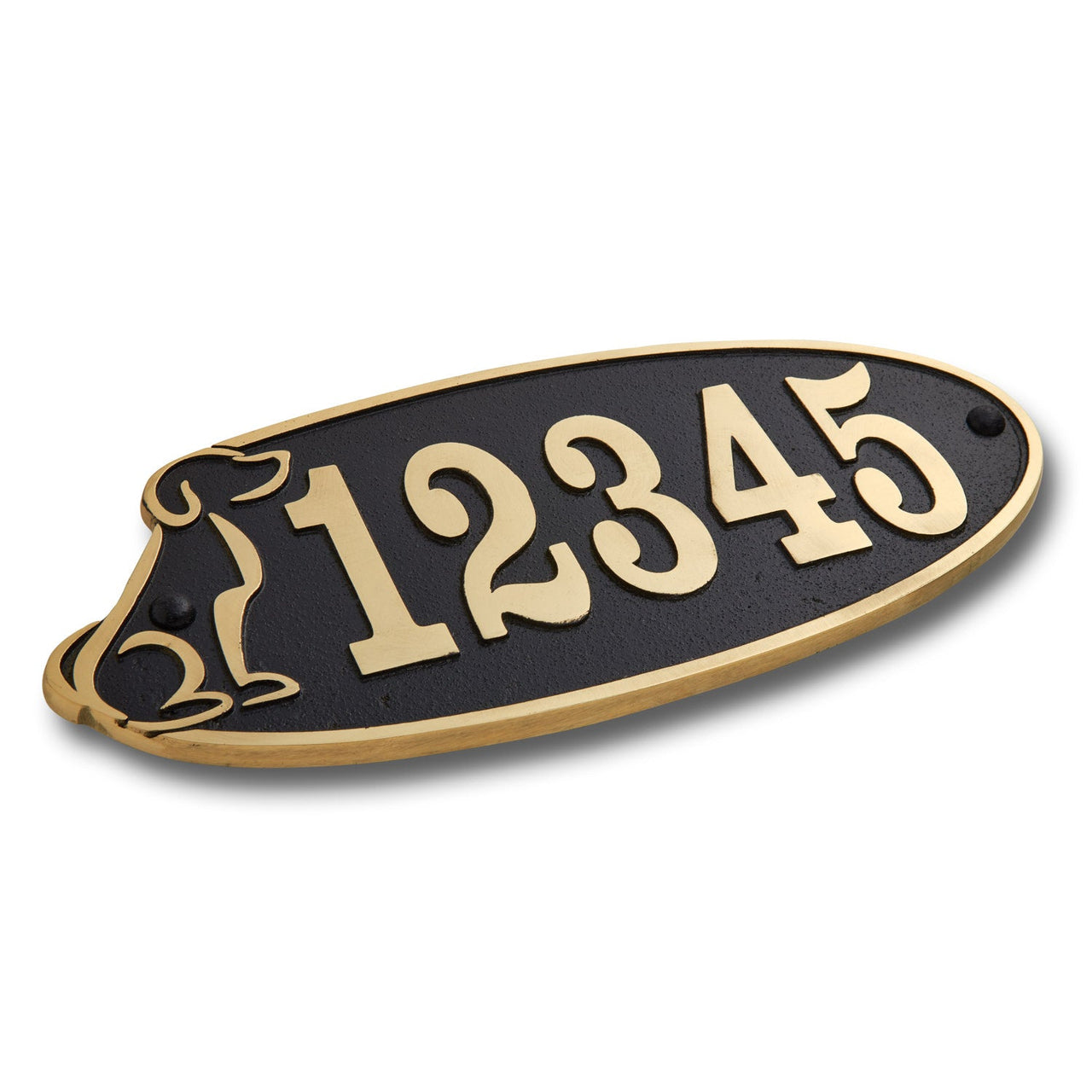 Large Dog Lovers House Number Sign - The Metal Foundry