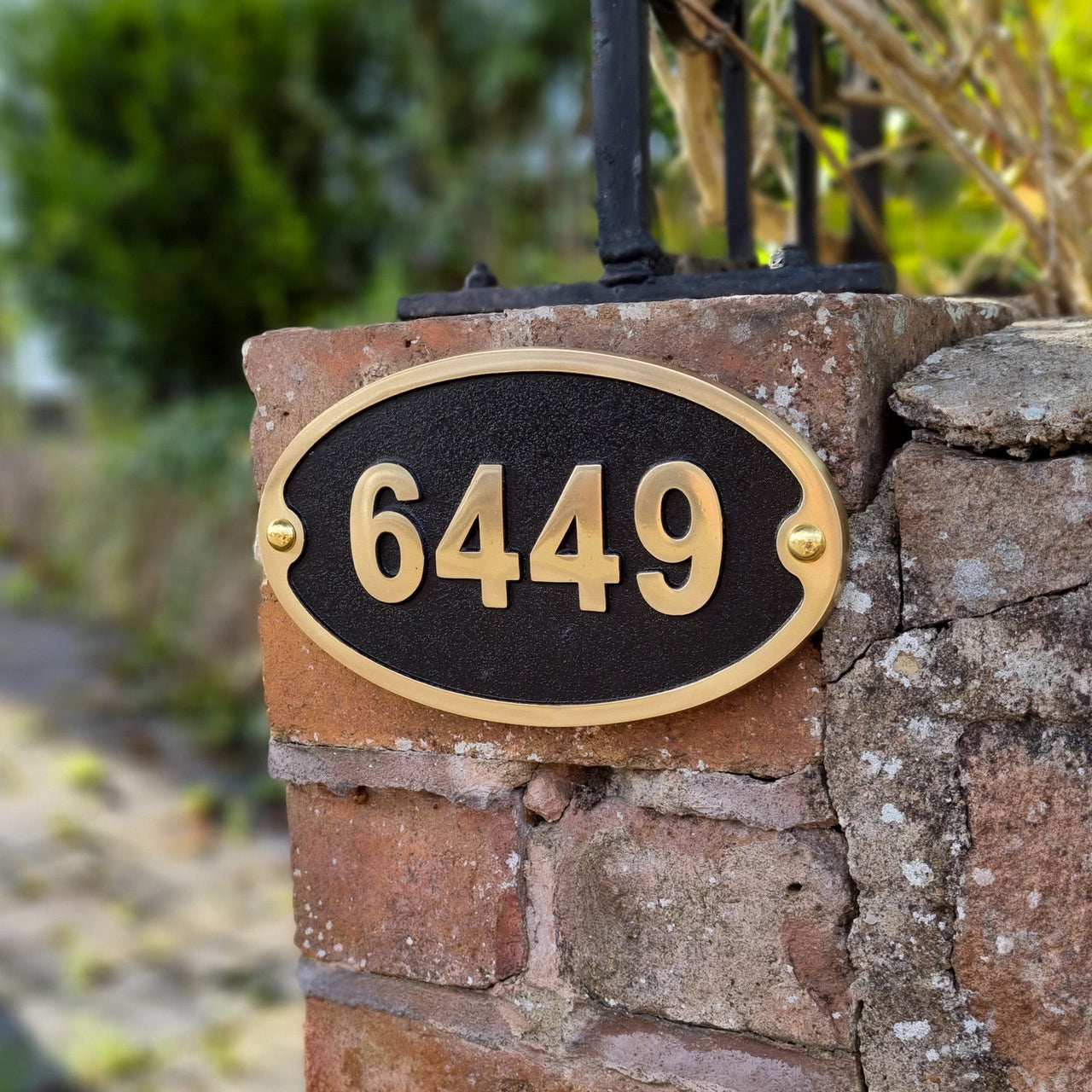 Large Oval Traditional House Number Sign - The Metal Foundry