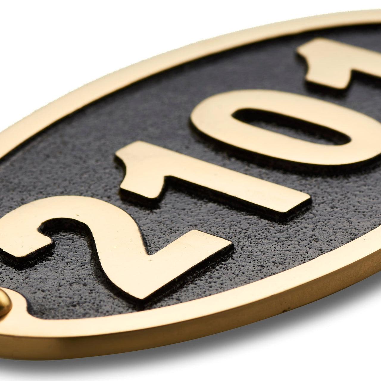 Large Oval Traditional House Number Sign - The Metal Foundry