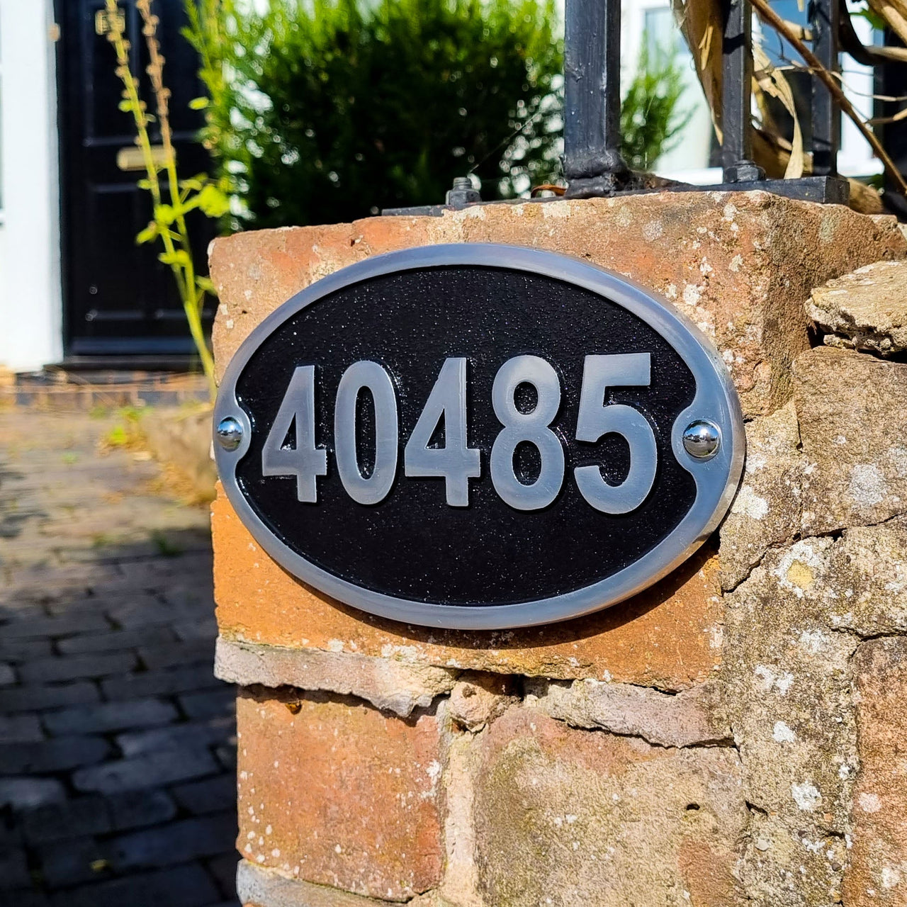 Large Oval Traditional House Number Sign - The Metal Foundry
