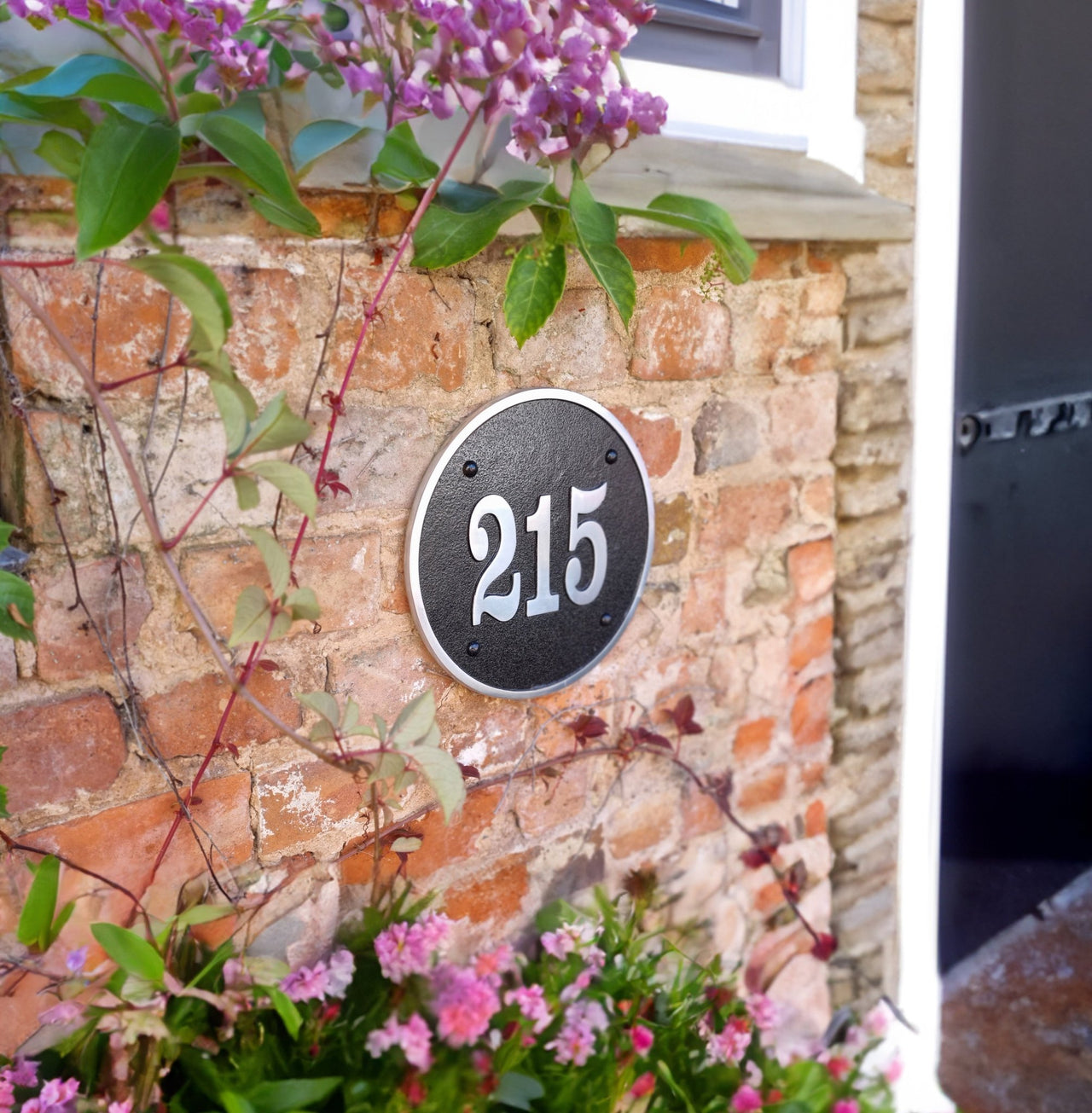 Large Round Modern Style House Number Sign - The Metal Foundry
