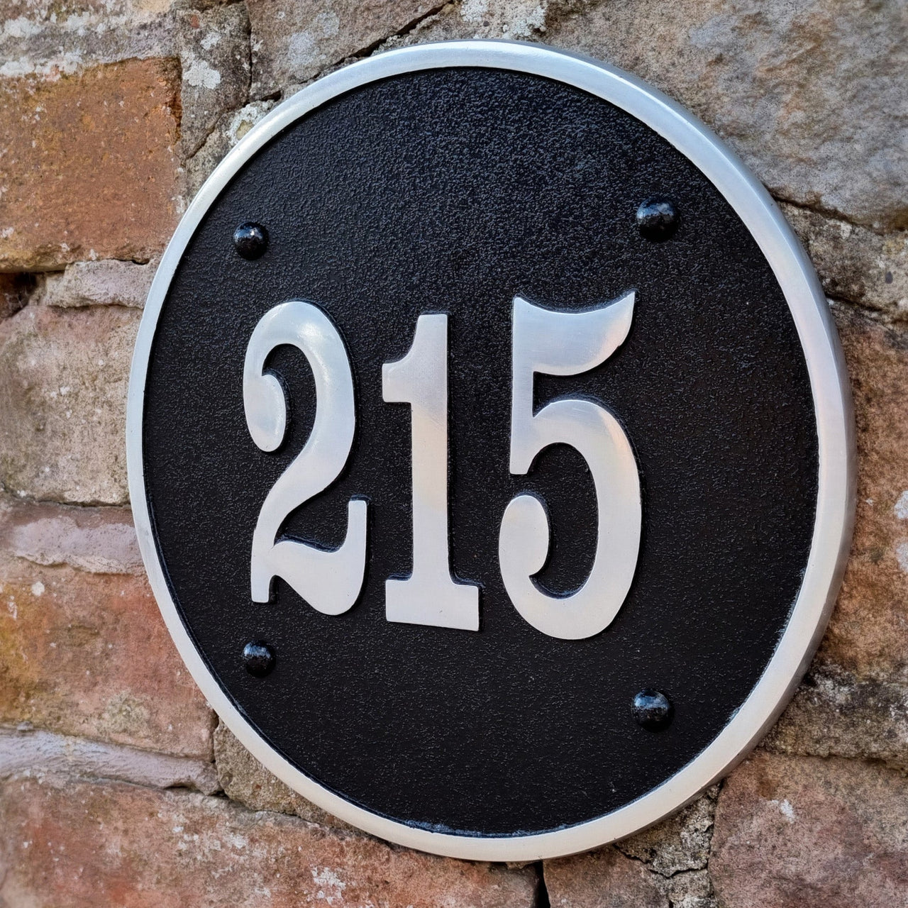 Large Round Modern Style House Number Sign - The Metal Foundry