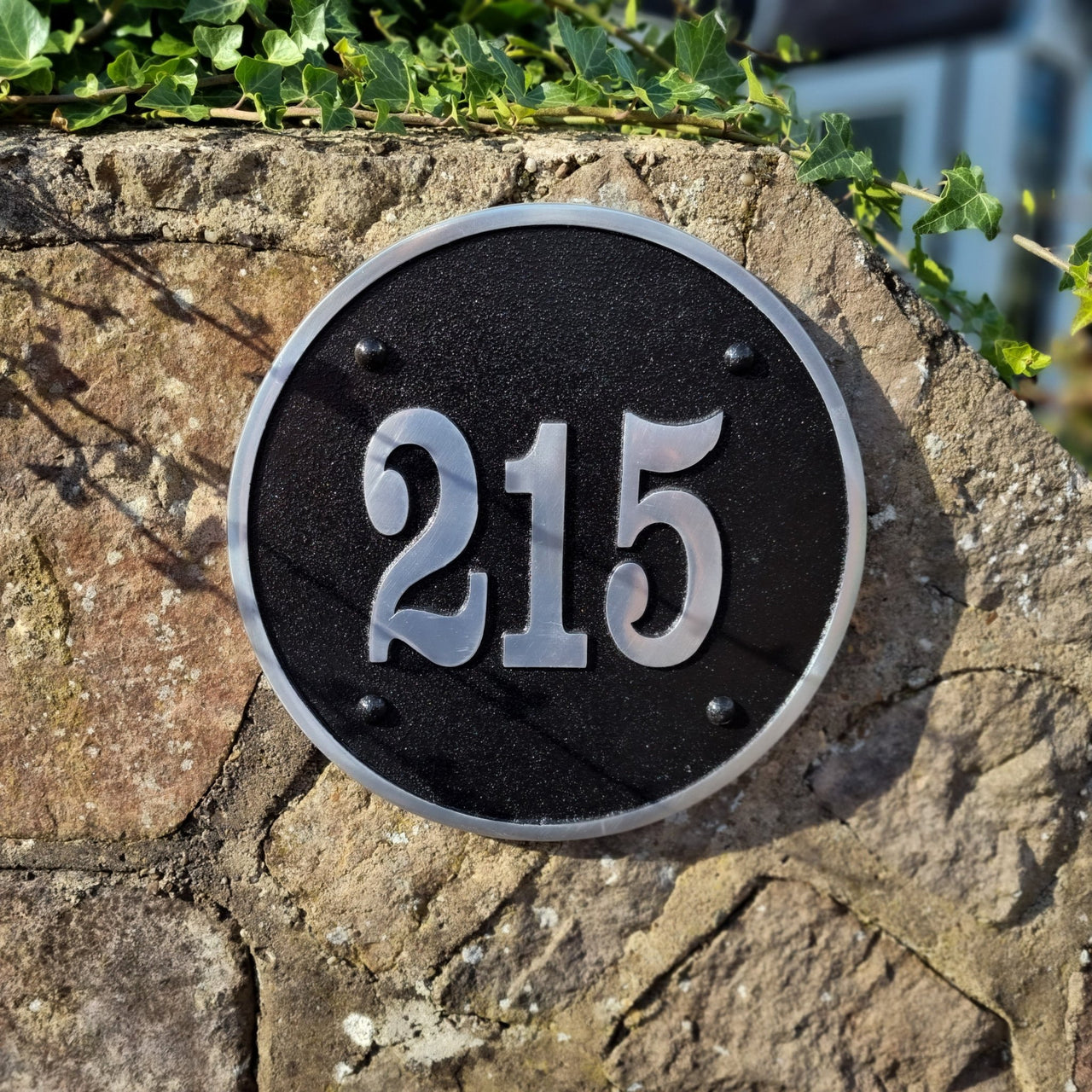 Large Round Modern Style House Number Sign - The Metal Foundry