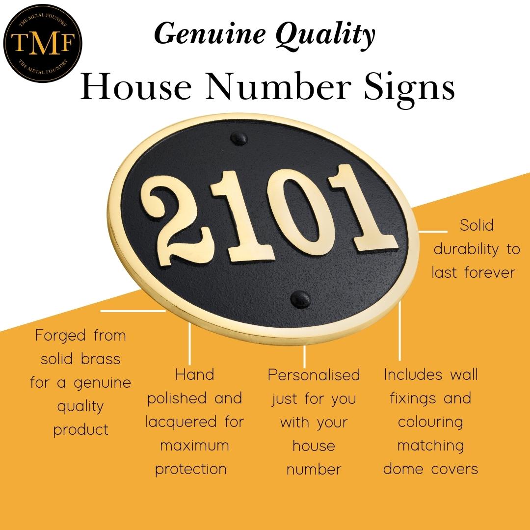 Large Round Modern Style House Number Sign - The Metal Foundry