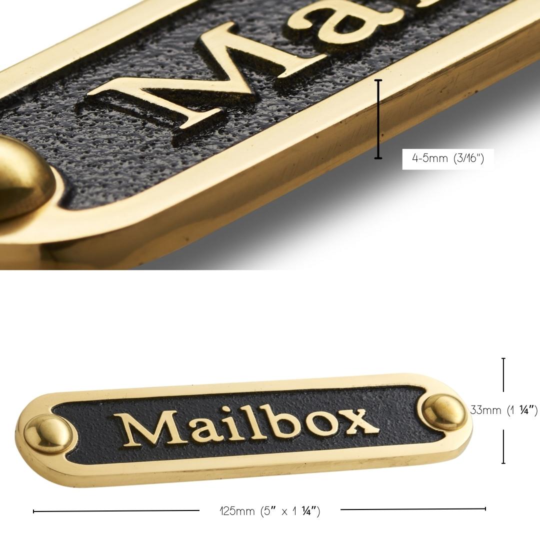 'Mailbox' Door Sign - The Metal Foundry